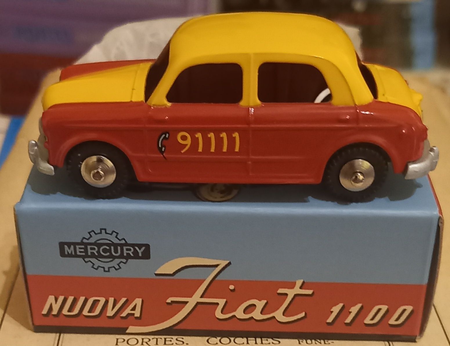 Mercury 1/43, Fiat 1100 Táxi de Roma, Reedição.