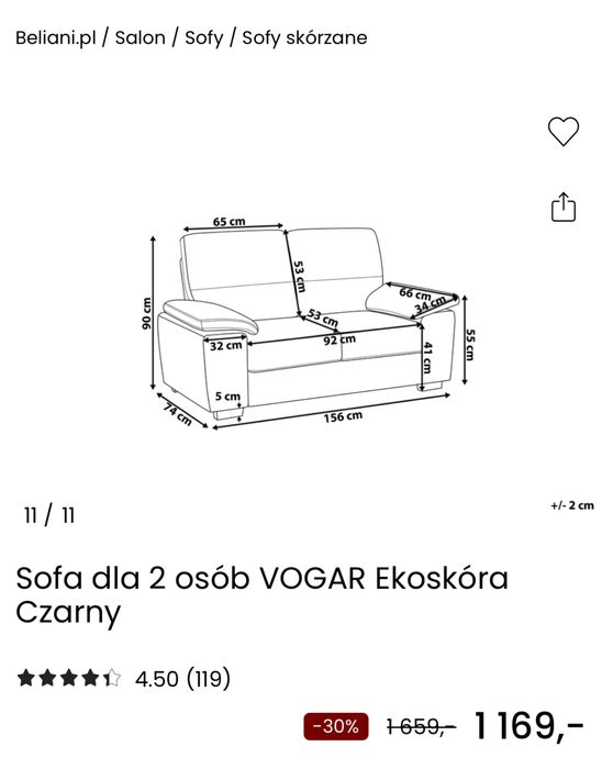 Sofa dla 2 osob stan idealny