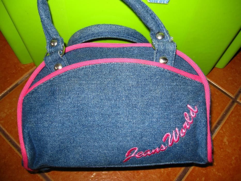 Jeansowa torebka z portfelikiem dla dziewczynki