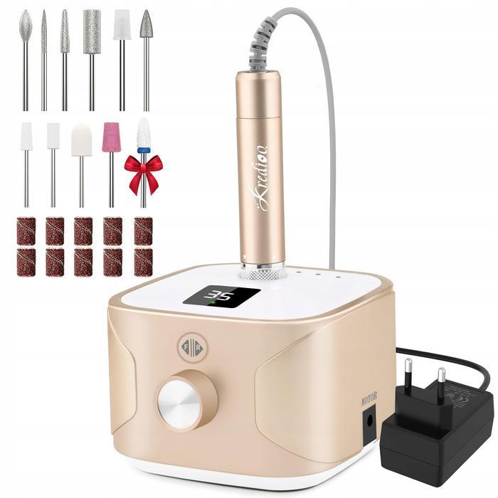 Kredioo Frezarka Do Paznokci Zestaw Manicure Pedicure Led Display