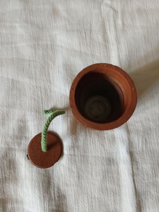 Gliniany kaganek, świeczka, lampka oliwna z Janem Pawłem II