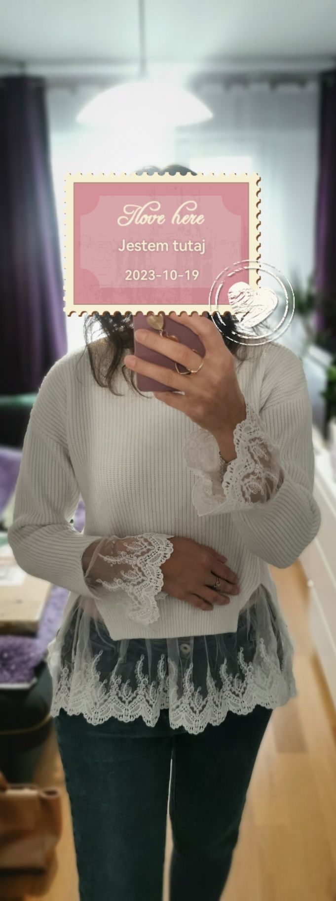 Sweter damski biały