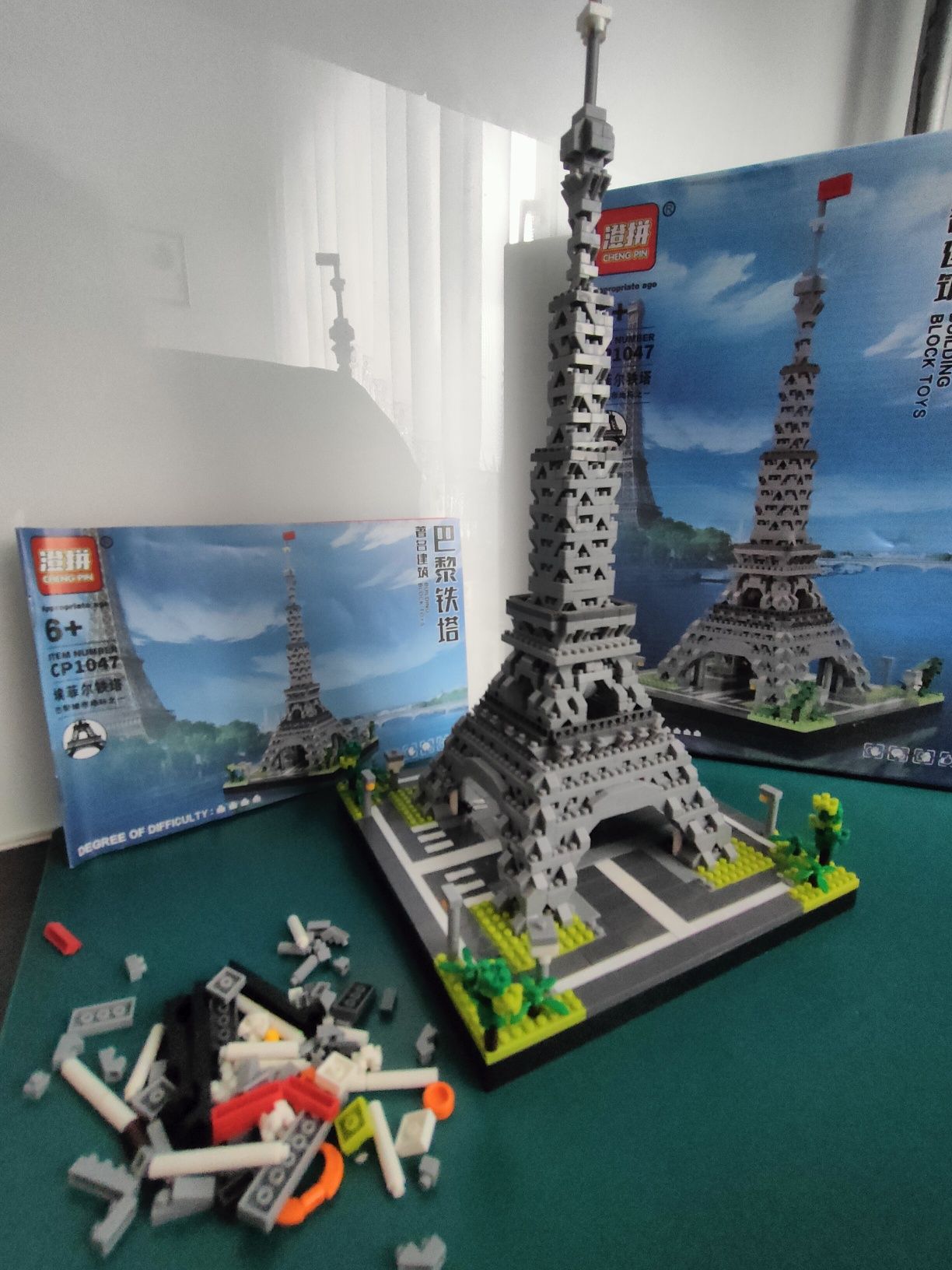 Klocki wieża eiffla konstrukcyjne podobne do Lego
