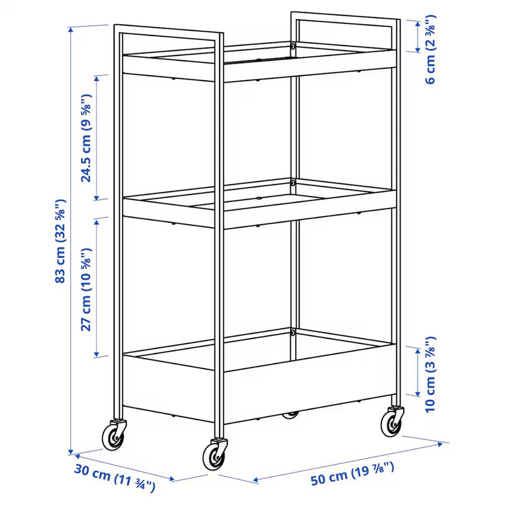 Wózek IKEA Nissafors czarny