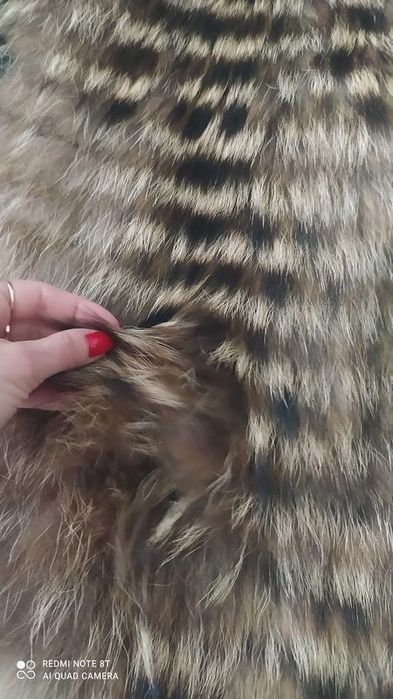 Метелица натуральная меховая жилетка жилет хутряна енот хс розмір