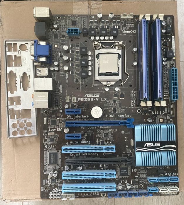 S1155, i5 2320, Asus p8z68-v lx, 8 ram комплект