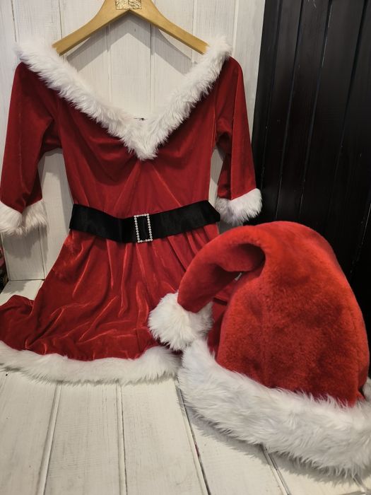 Дорослий карнавальний новорічний костюм Ann summers помічниця Санти