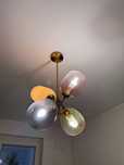 Lampa Sufitowa Wisząca Retro Multicolor Szklana.