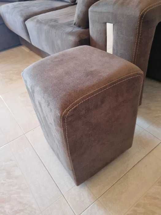 Sofá com chaise longue Antracite
