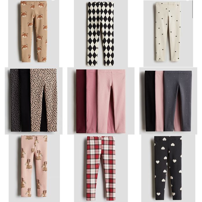 Теплі лосини на флісі h&m на двічинку 4-5-6-7-8-9-10 років hm лосіни