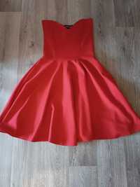 червона сукня плаття в стилі бейбі дол