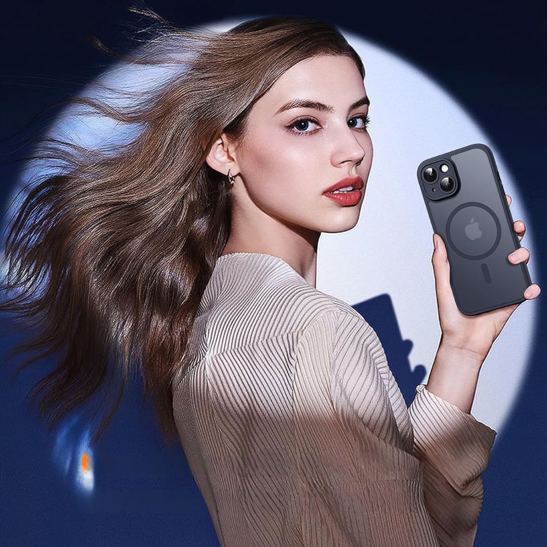 Zestaw 3w1 Etui czarne Plecki do iPhone 14 z Magsafe 2x szkło ochronne