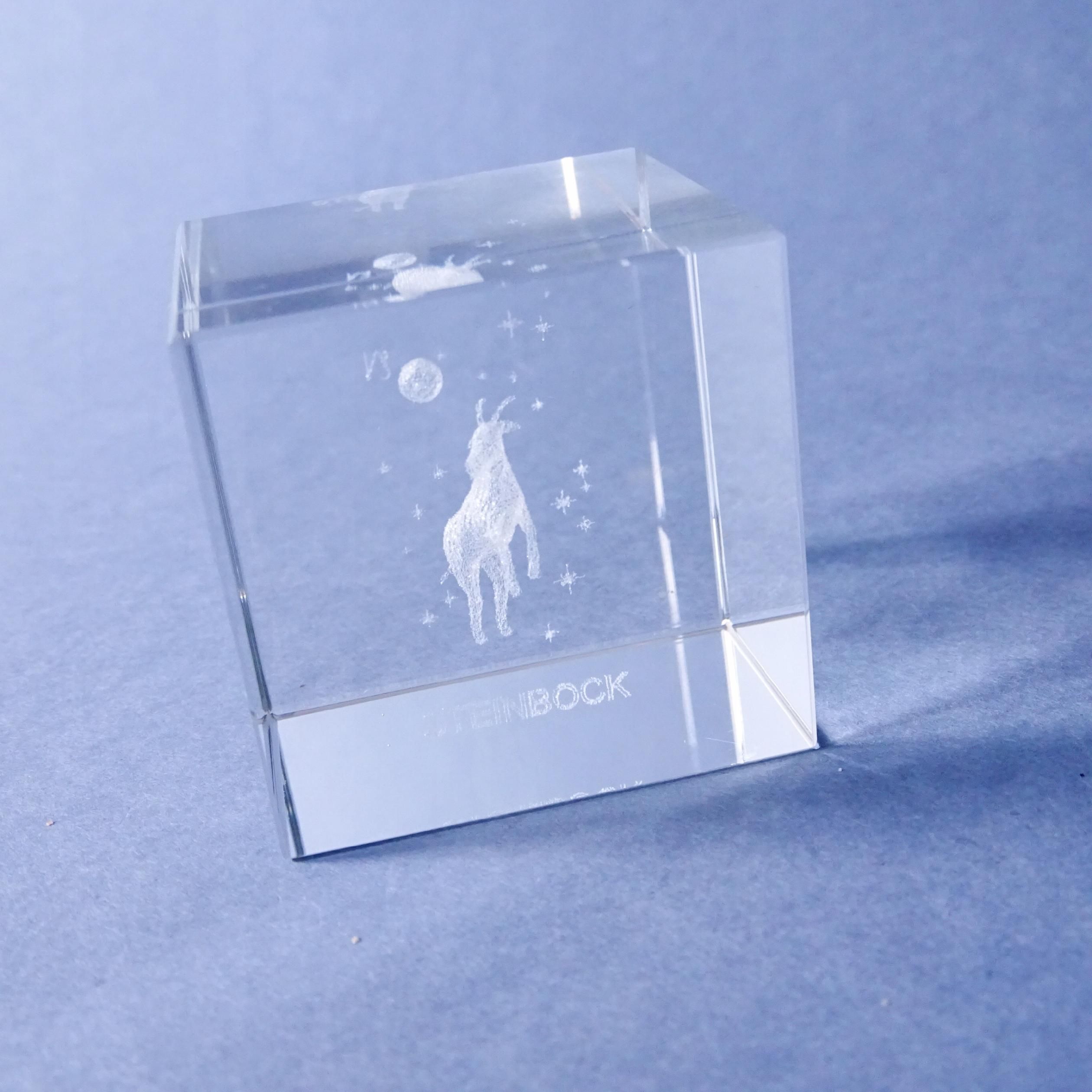 kryształowy przycisk figurka szklana znaki zodiaku koziorożec
