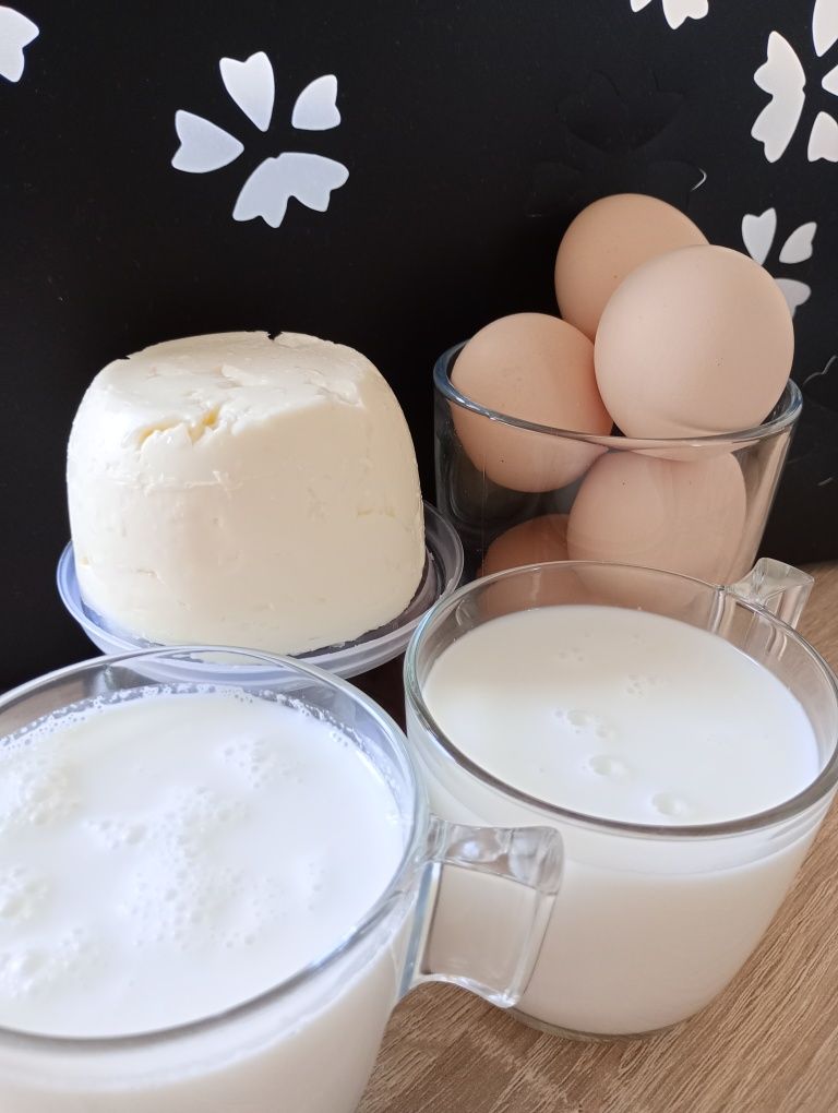 Mleko kozie/krowie, śmietana, masło,jajka 1zł/szt, serwatka kozia, tw