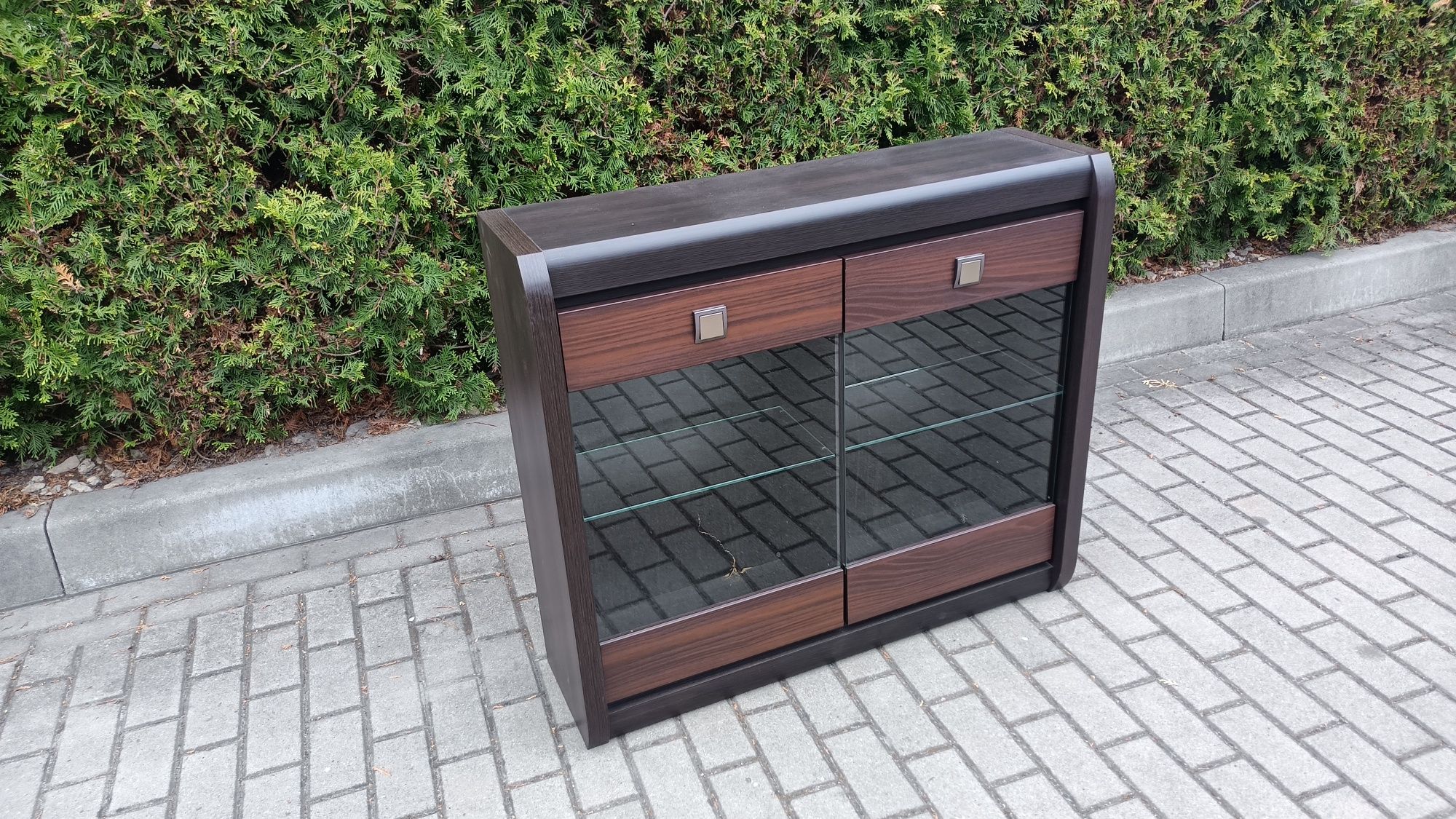 Witryna Komoda BRW Loren Szafka 80 x 100 x 30 cm przeszklona