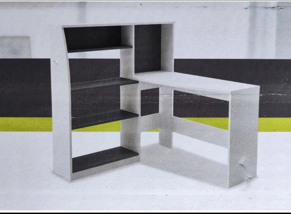 Biurko narożne z półkami nowe