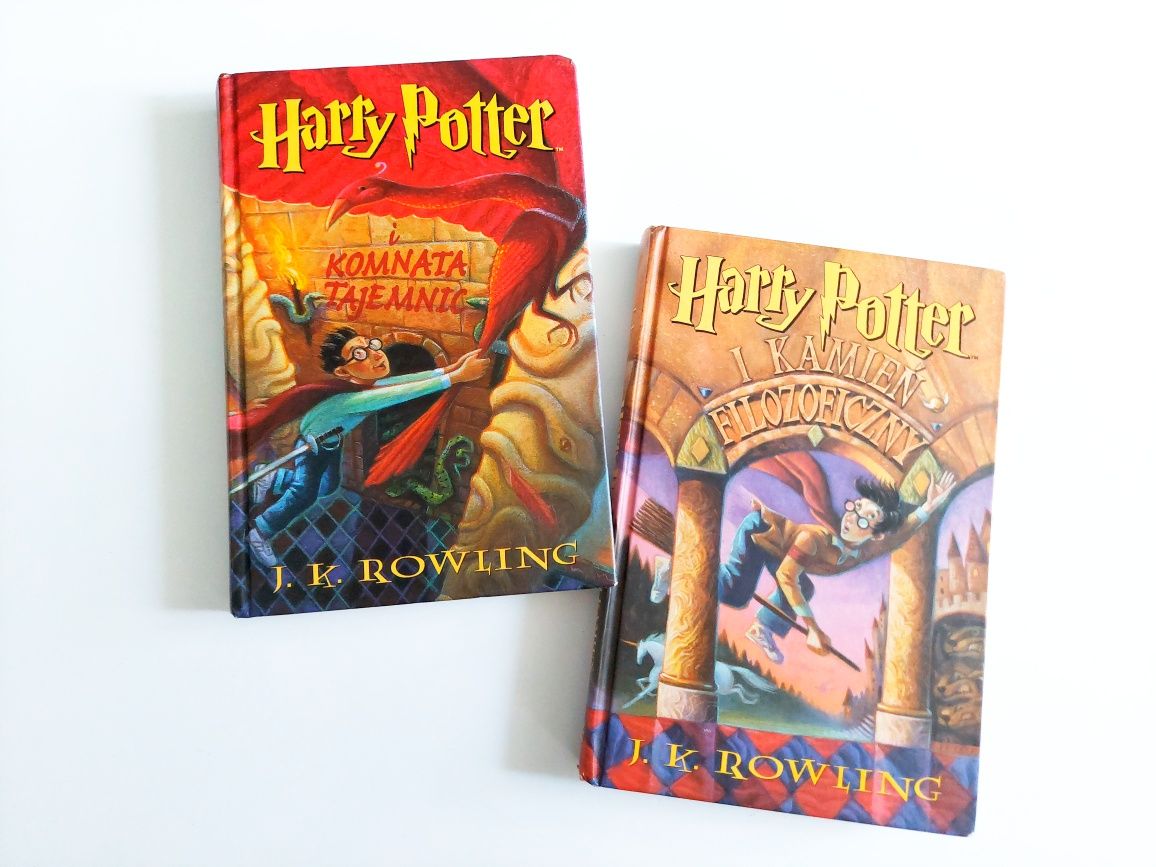Zestaw 2 szt książek Harry Potter I komnata tajemnic kamień filozoficz