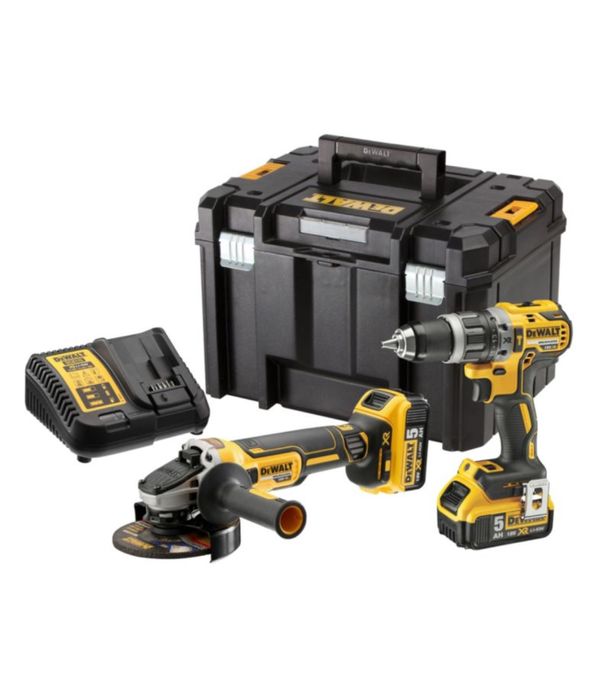 Дриль-шуроповерт DEWALT DCD796 + шліфмашинка DCG405 2x 5.0Ah зарядне
