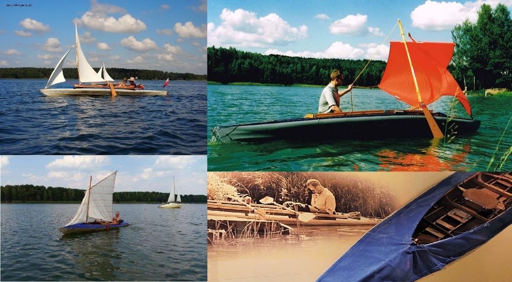 Kajak Składany Neptun z Żaglem ReTrO ViNtAgE PRL