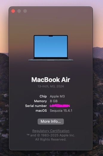 MacBook Air 13'' M3 8/256GB Midnight