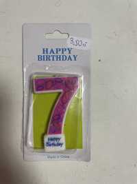 świeczka urodzinowa 7
