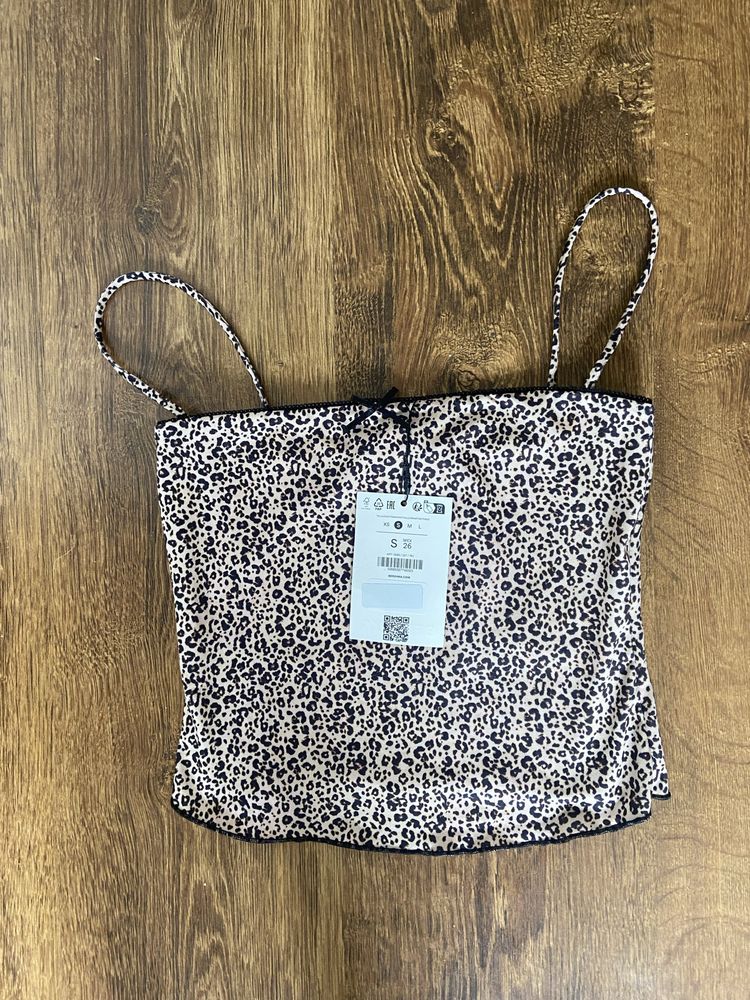 Top w panterkę Bershka S Viral Coquette hit nowy lato