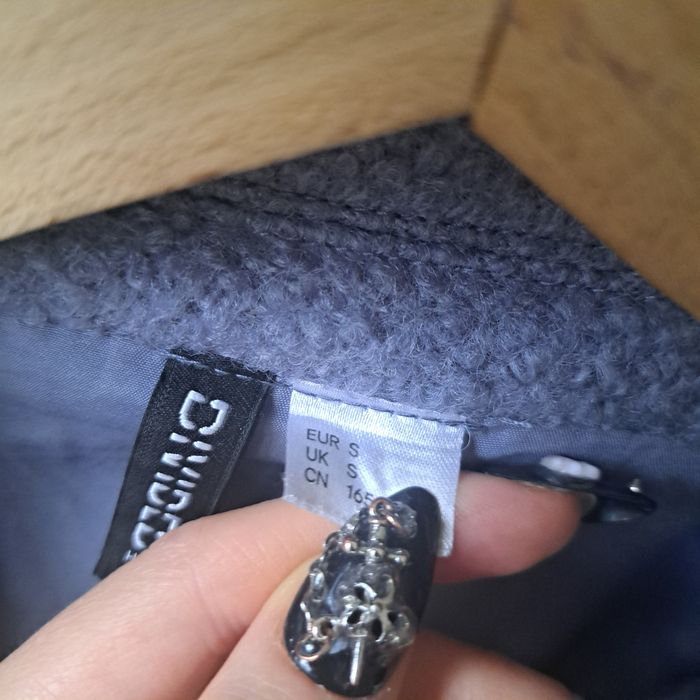 Błękitne Wełniany Płaszcz