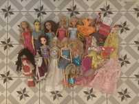 Lalki zestaw laleczki księżniczka dziecko steffi jak barbie sukienki