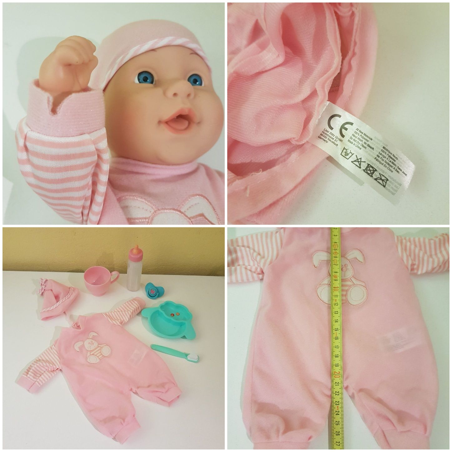 Strój dla lalki np bobas Cititoy, smoczek Baby Wow, strój Baby Born
