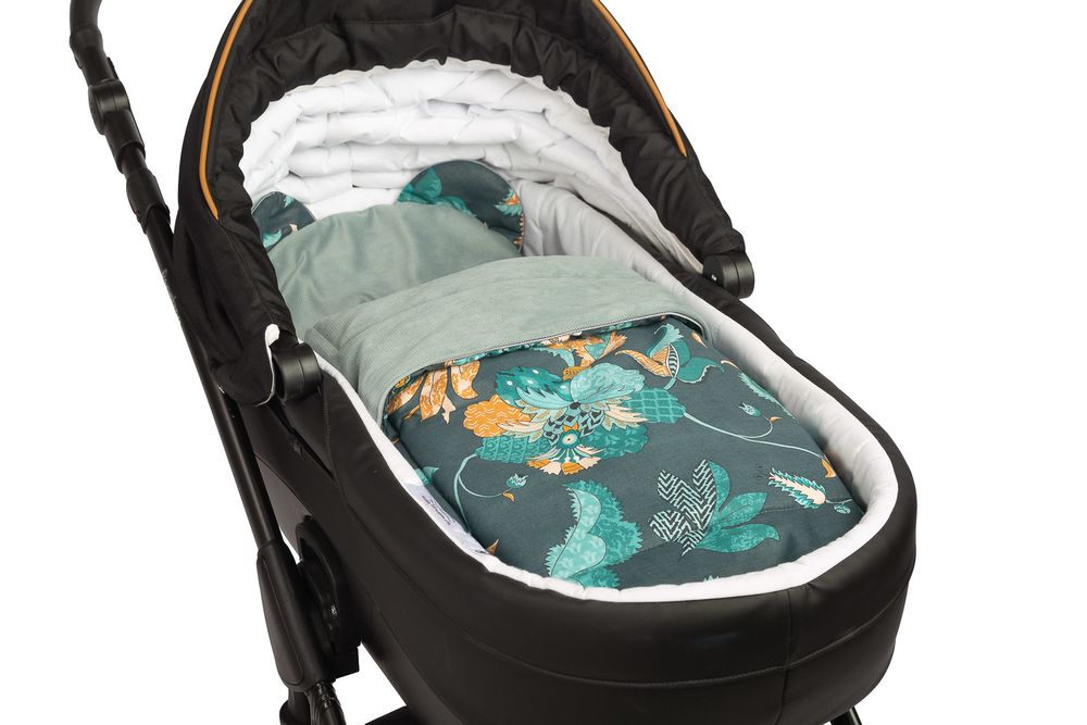 Sensillo Komplet Do Wózka Łóżeczka Velvet Paradise Szmaragdowy