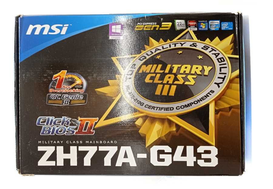 Продам комплект мат/п MSI ZH77A-G43 , процессор I5, HyperX DDR3 24Gb