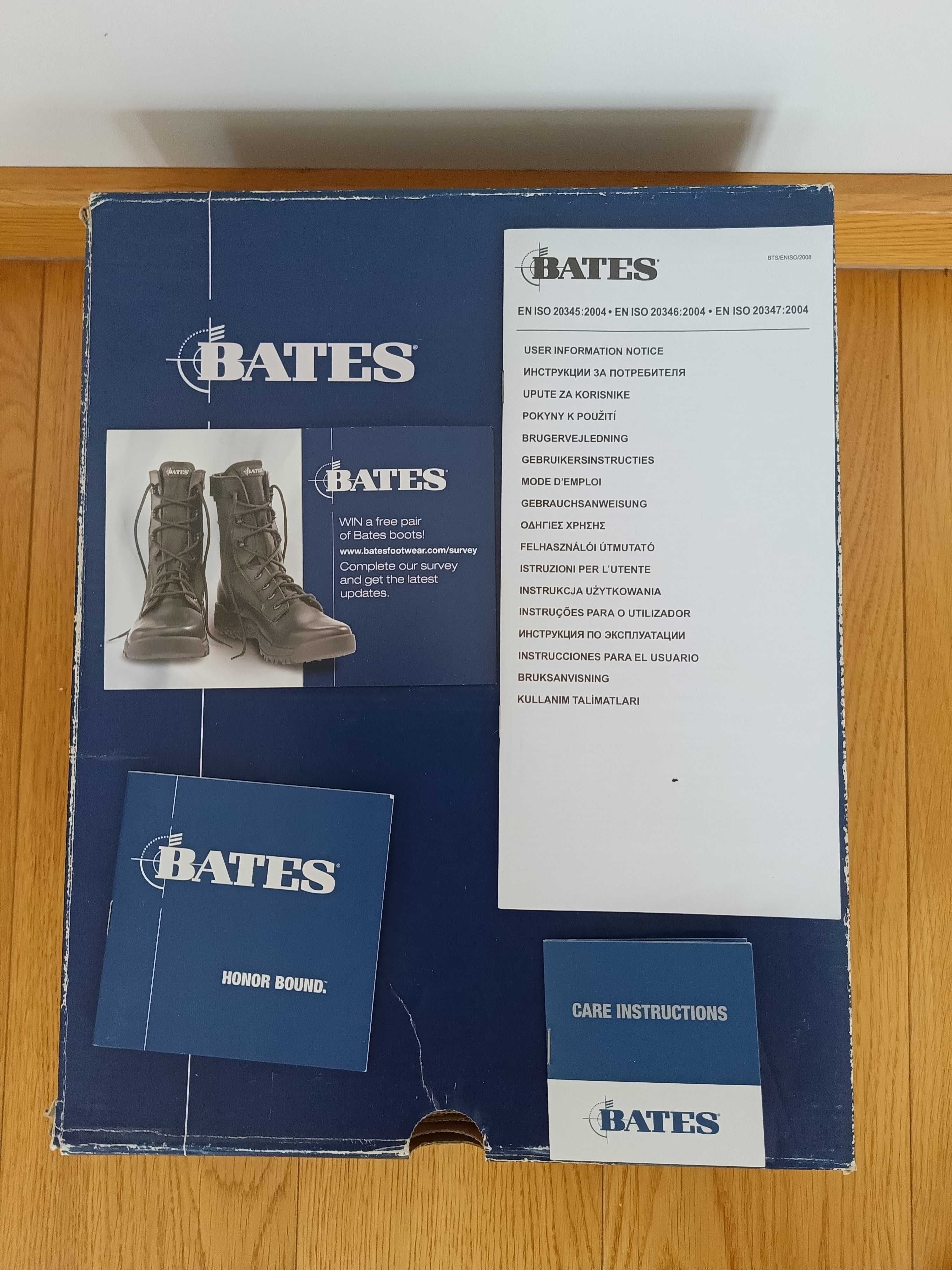 Buty męskie Bates Enforcer Ultralit E02260 skórzane czarne rozm. 42