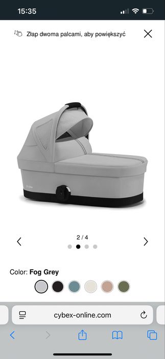 Gondola Cybex Gold cot S Fog Grey