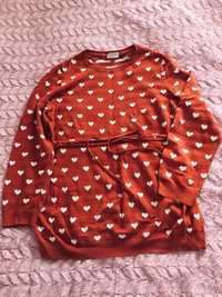 Sweterek ciążowy jesienny C&A rudy S/M