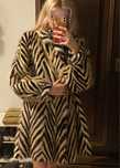 Vintage futro w zebre