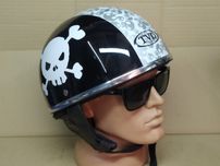 Шлем-каска TVD Skull черно-белый