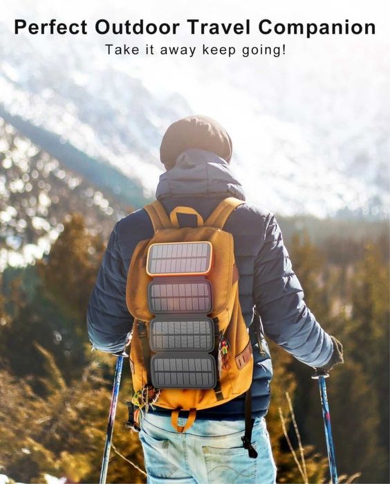 Power bank solarny 15W 26800mAh ładowarka solarna 4x panel solarny