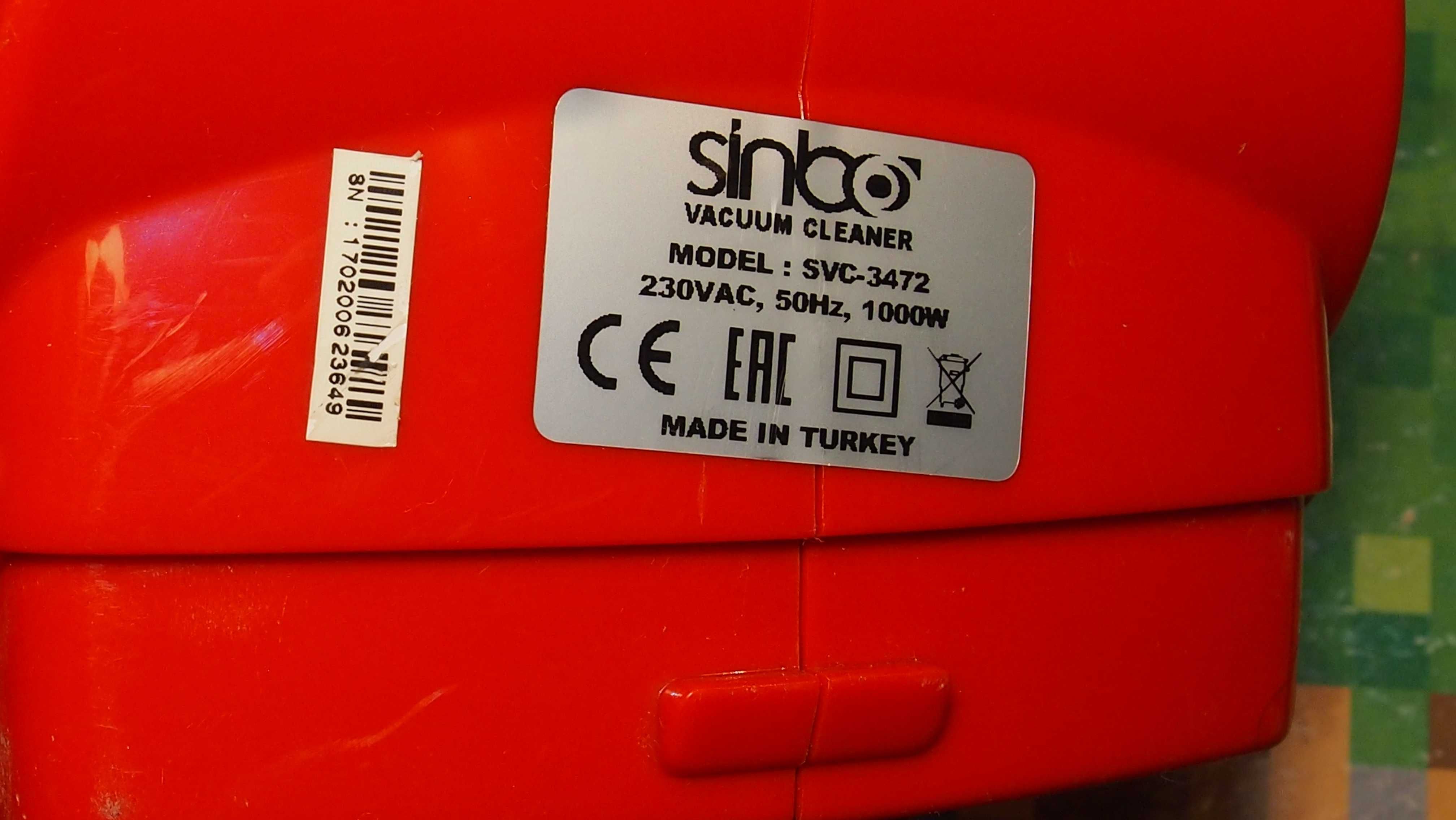 Odkurzacz Sinbo, model: SVC- 3472, bez akcesoriów, jednostka główna;