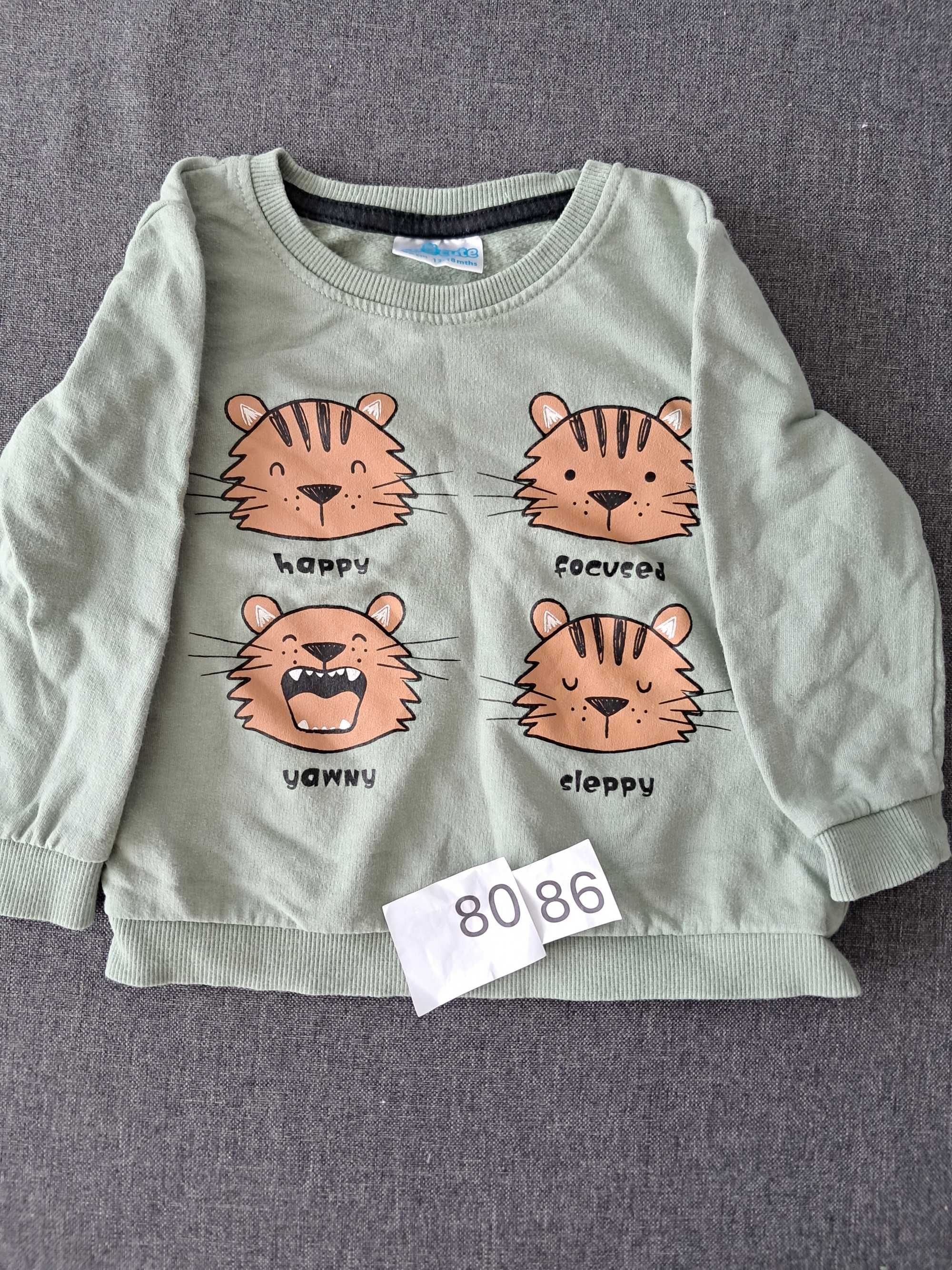 Bluza dziecięca kotki tygryski zwierzątka emocje długi rękaw So Cute