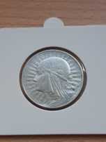 5 złotych Polonia 1933 moneta głowa kobiety 2RP srebro nr.44