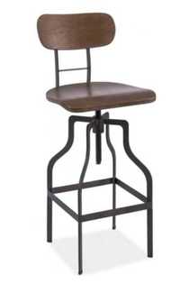 drewno metal LOFTOWE designerskie krzesło barowe NOWE