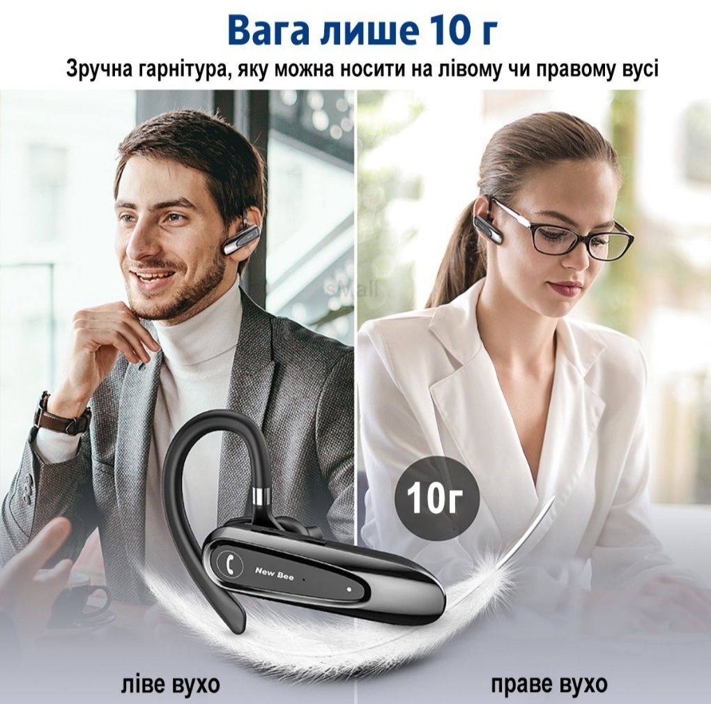 Гарнітура Bluetooth New Bee LC-B45 Black + чехол B45B