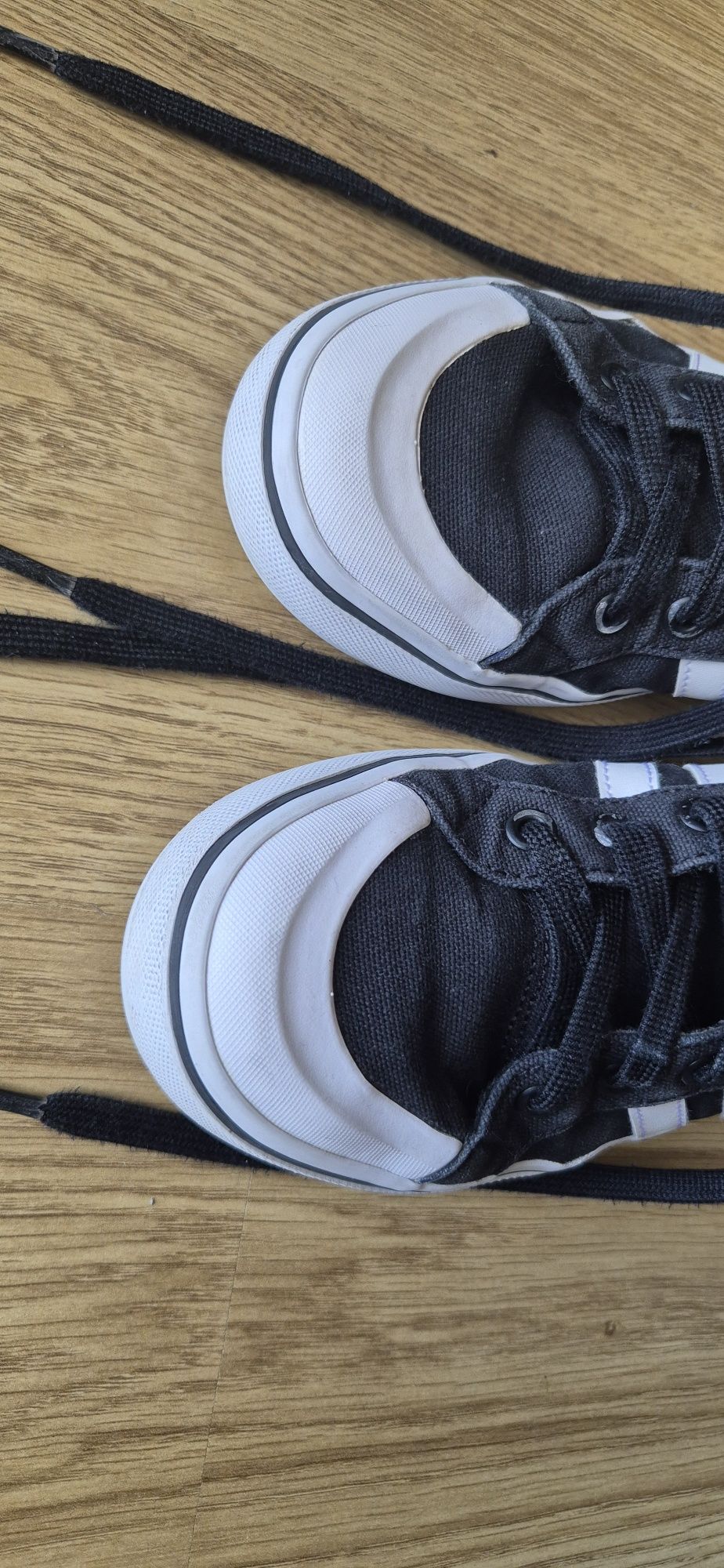 Czarne buty Adidas 38 trampki tenisówki półbuty płócienne