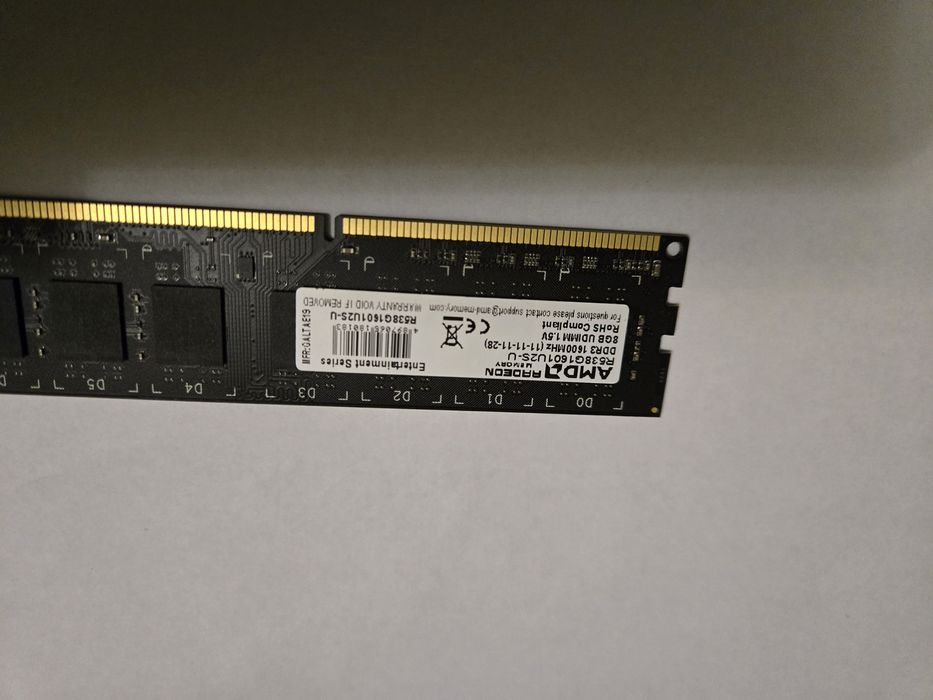 ОЗП AMD Radeon DDR3 8Gb 1600Mhz R538G1601U2S-U