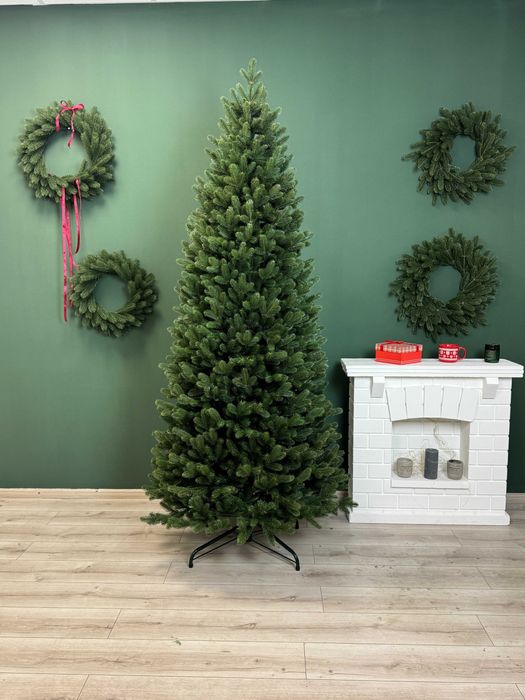 Купити ялинку| Преміум вузька, густа, на металевій підставці| Доставка