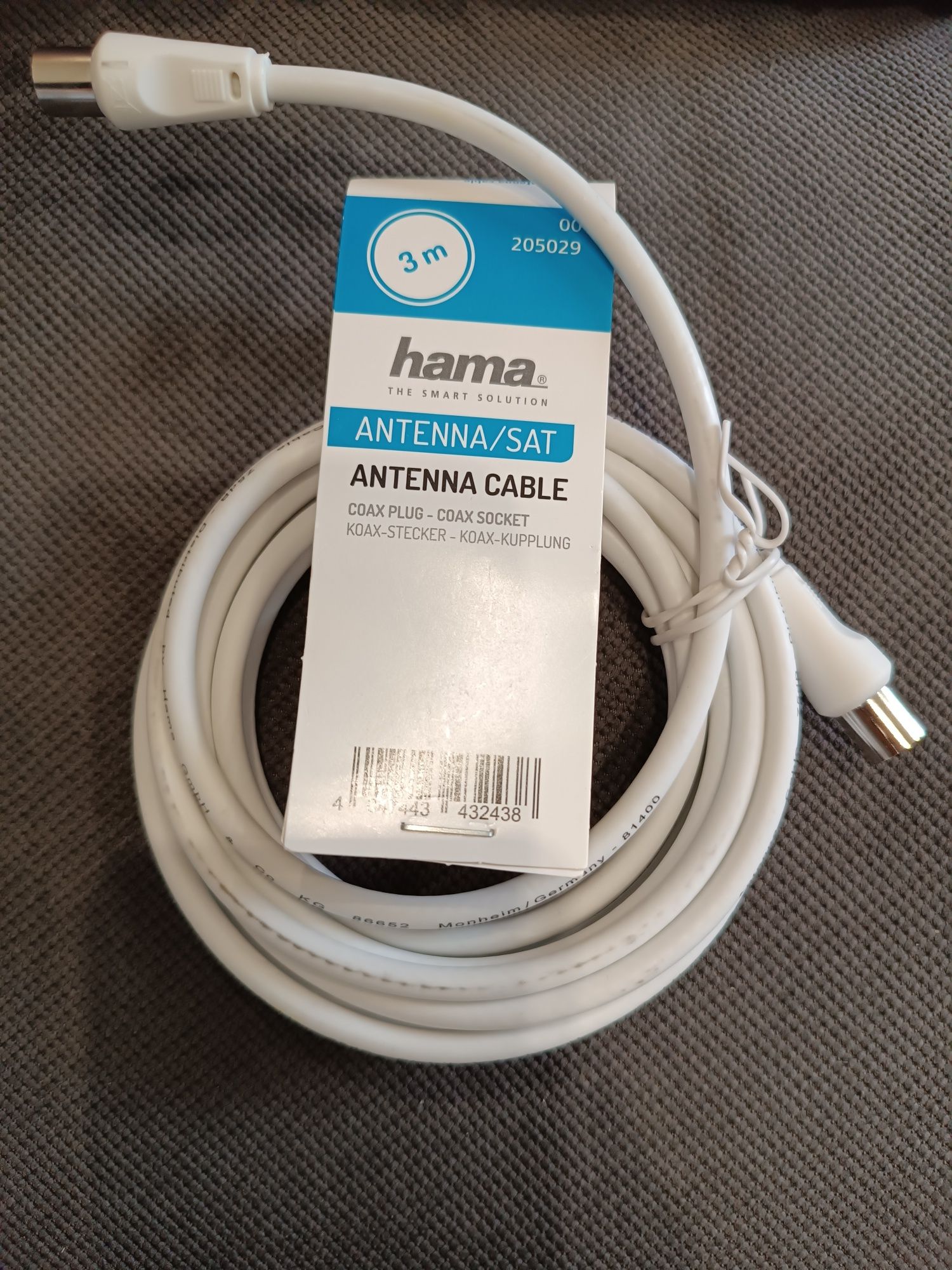 Kabel antenowy HAMA 3m
