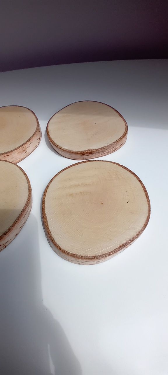 Podstawek pod kubek plaster drewna 4 szt