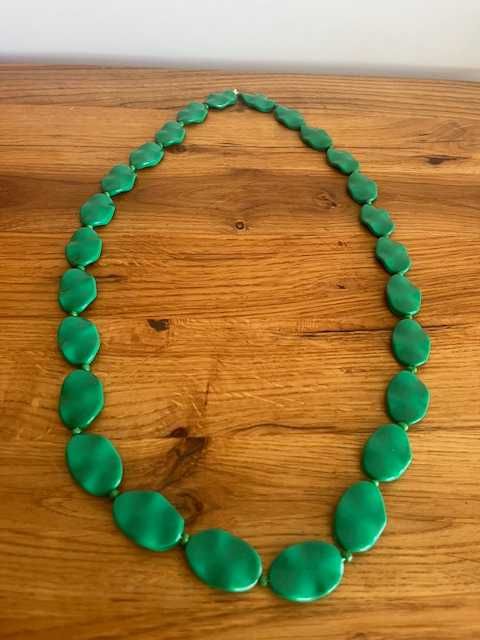 Naszyjnik zielone korale