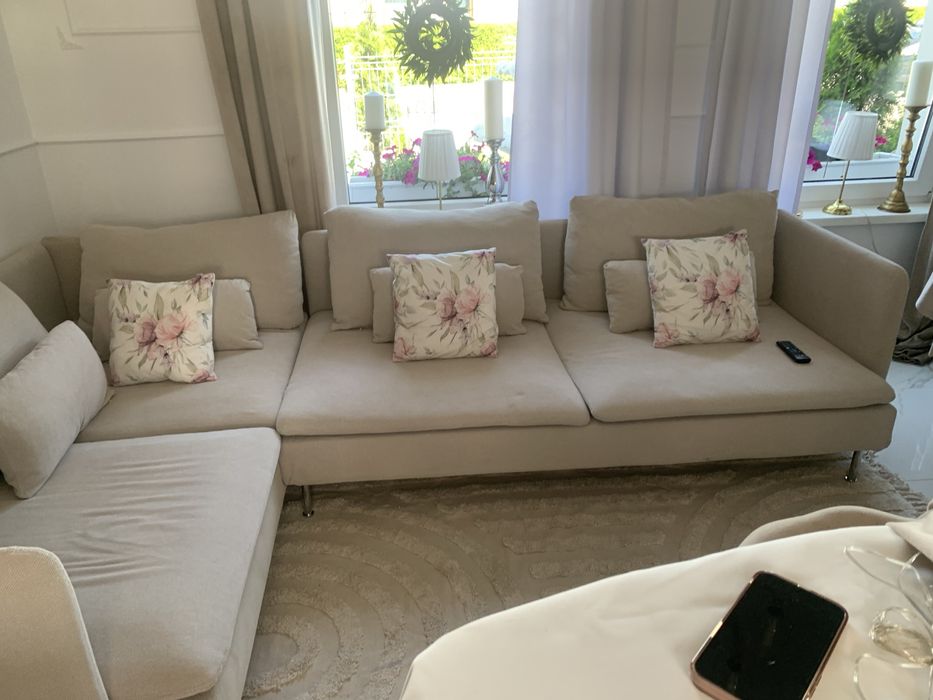 Sofa shoderman jasny bez bardzo wygodna