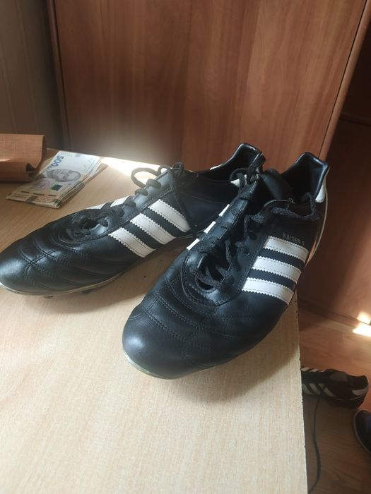 Бутси adidas kaiser 5, шкіряні, копачки для футболу 45-46 розмір